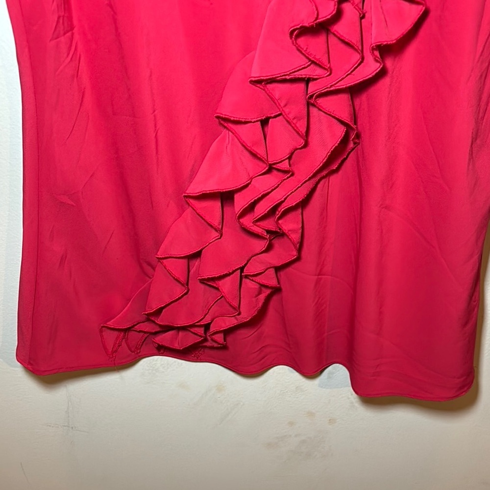 Spense Pink Ruffled Fitted Tank Top - Picture 10 of 15